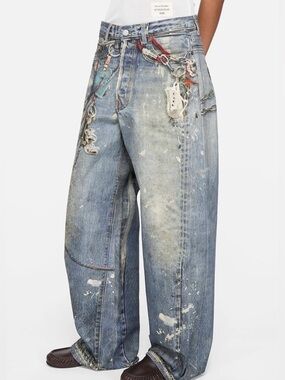 INSANE INNOVARE DENIM WIDE LEG JEANS LARGE